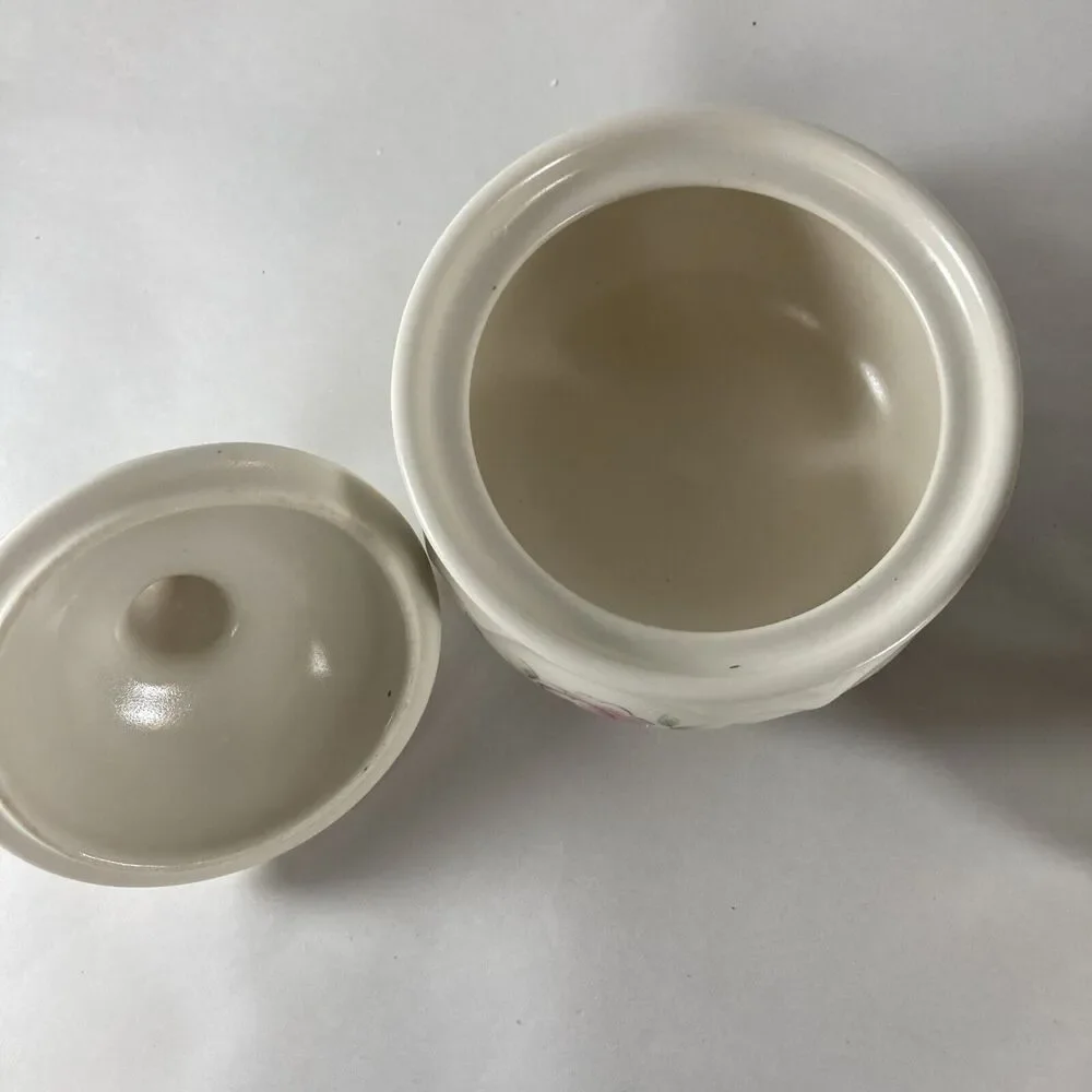Pfaltzgraff Tea Rose Sugar Bowl Creamer Set Vintage Cottagecore Grannycore Boho
